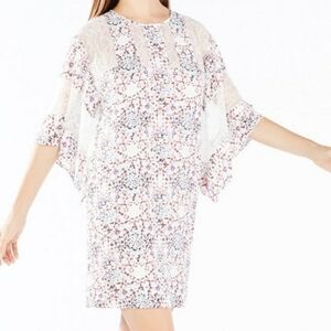 BCBGMaxAzria Susannah Print Blocked Kaftan Dress